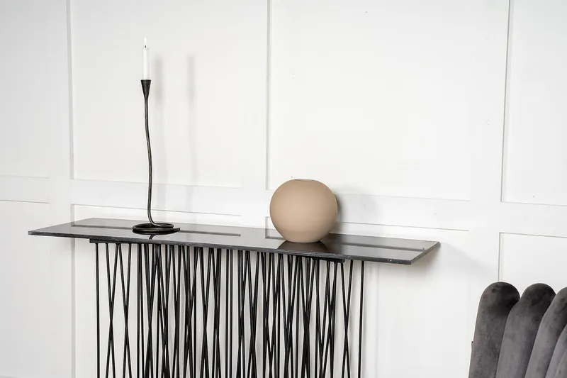 Stone Avlastningsbord 130 cm - Svart - Møbler - Bord - Avlastningsbord & sidobord - Konsollbord & gangbord