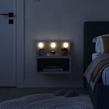 Sumira Veggmontert Nattbord 40 cm, Oppbevaring med Hylle og LED-belysning - Grønn - Møbler - Bord - Avlastningsbord & sidobord - Sengebord & nattbord