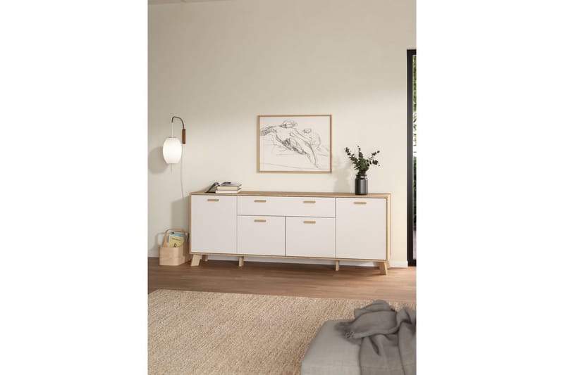 Sumita Konsollbord 196 cm - Natur/Hvit - Møbler - Bord - Avlastningsbord & sidobord - Konsollbord & gangbord
