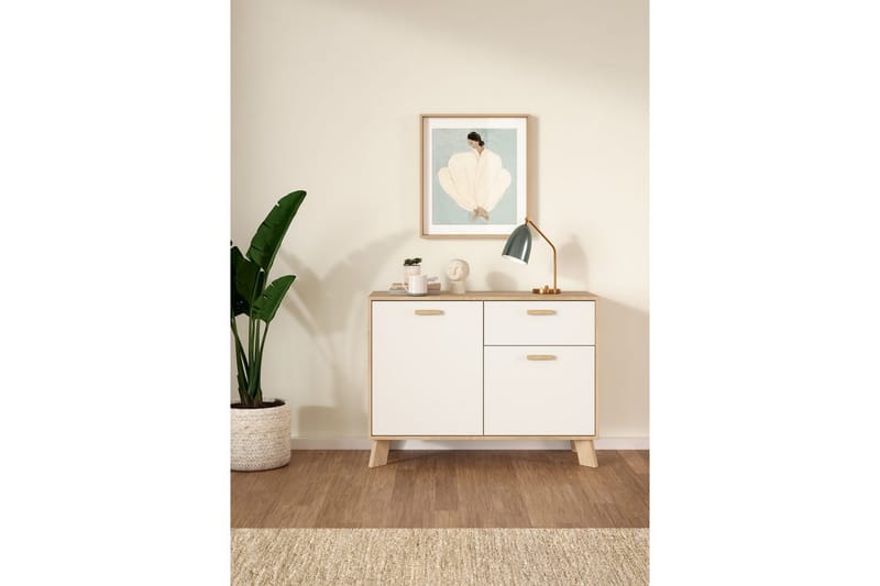 Sumita Konsollbord 99 cm - Hvit/Kirsebærrød - Møbler - Bord - Avlastningsbord & sidobord - Konsollbord & gangbord