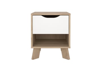 Sumita Nattbord 40 cm - Brun/Hvit - Møbler - Bord - Avlastningsbord & sidobord - Sengebord & nattbord