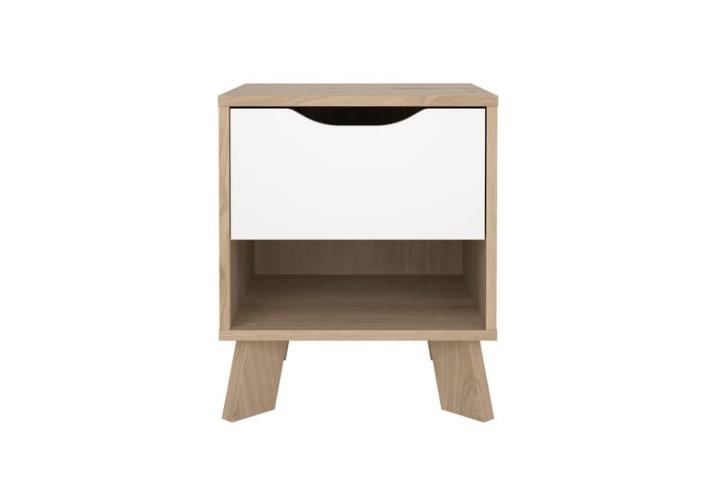 Sumita Nattbord 40 cm - Brun/Hvit - Møbler - Bord - Avlastningsbord & sidobord - Sengebord & nattbord