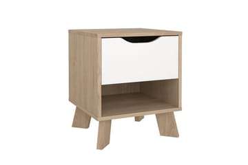 Sumita Nattbord 40 cm - Brun/Hvit - Møbler - Bord - Avlastningsbord & sidobord - Sengebord & nattbord