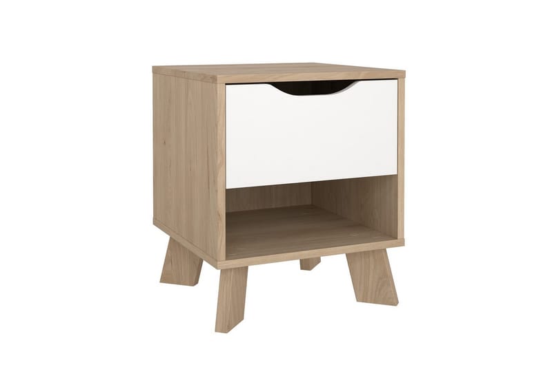 Sumita Nattbord 40 cm - Brun/Hvit - Møbler - Bord - Avlastningsbord & sidobord - Sengebord & nattbord