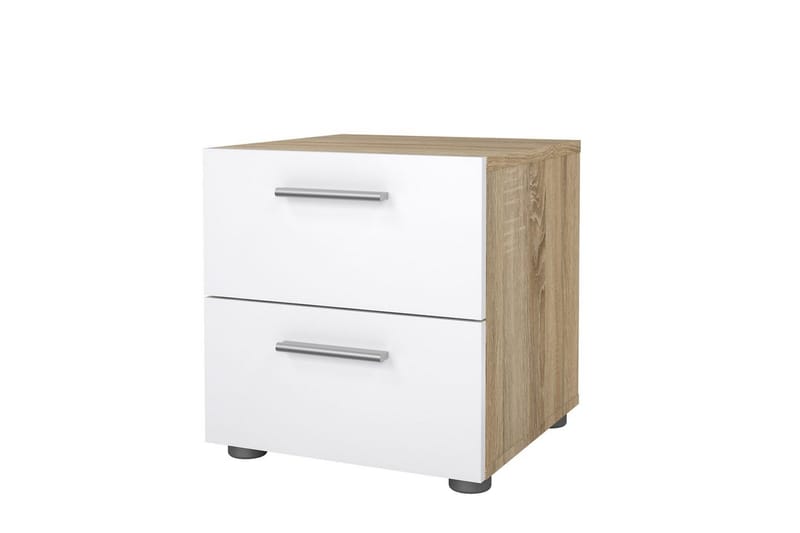 Suntia Nattbord 40 cm - Hvit/Natur - Møbler - Bord - Avlastningsbord & sidobord - Sengebord & nattbord