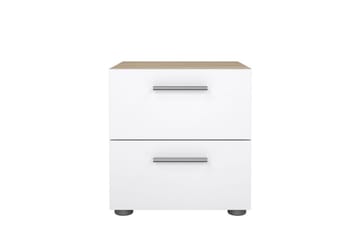 Suntia Nattbord 40 cm - Hvit/Natur - Møbler - Bord - Avlastningsbord & sidobord - Sengebord & nattbord