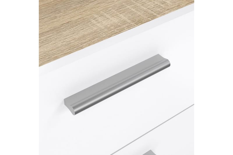 Suntia Nattbord 40 cm - Hvit/Natur - Møbler - Bord - Avlastningsbord & sidobord - Sengebord & nattbord