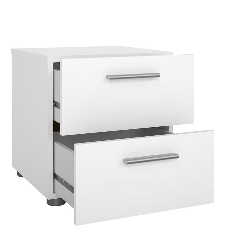 Suntia Nattbord med 2 skuffer 40x40x42 cm - Møbler - Bord - Avlastningsbord & sidobord - Sengebord & nattbord