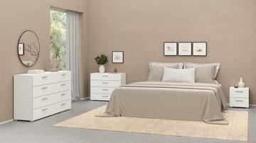 Suntia Nattbord med 2 skuffer 40x40x42 cm - Møbler - Bord - Avlastningsbord & sidobord - Sengebord & nattbord