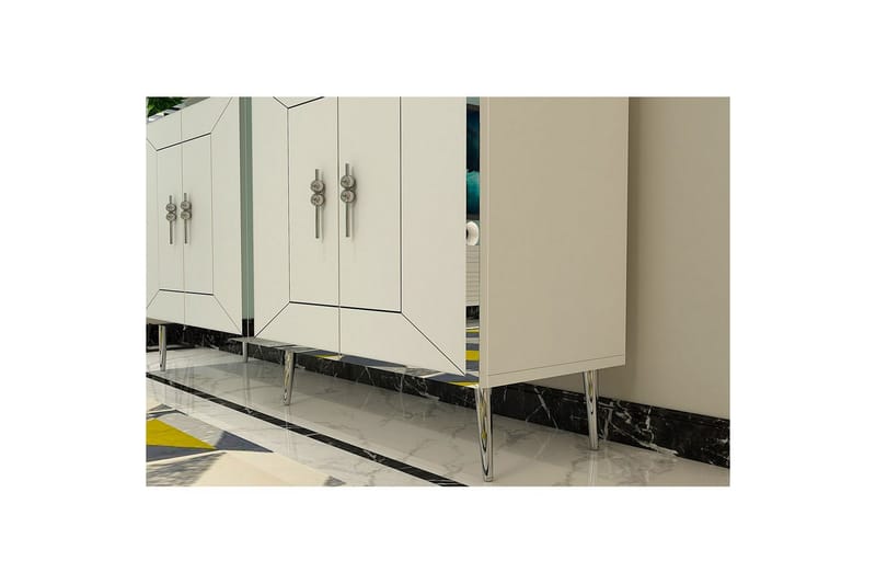 Swirl Konsollbord 150 cm - Hvit/Sølv - Møbler - Bord - Avlastningsbord & sidobord - Konsollbord & gangbord
