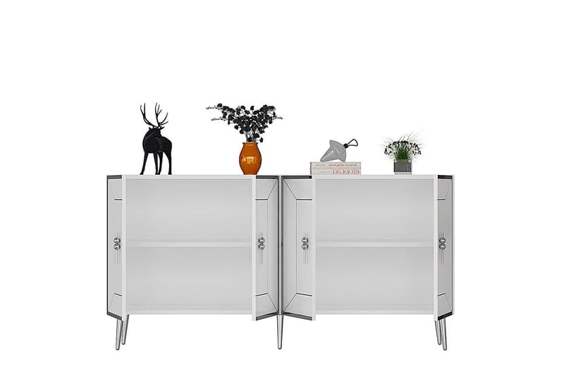 Swirl Konsollbord 150 cm - Hvit/Sølv - Møbler - Bord - Avlastningsbord & sidobord - Konsollbord & gangbord