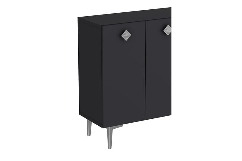 Sylas Konsollbord 120x120 cm - Antrasitt/Sølv - Møbler - Bord - Avlastningsbord & sidobord - Konsollbord & gangbord