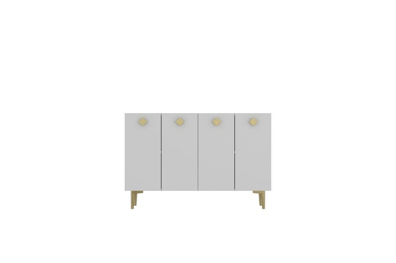 Sylas Konsollbord 120x120 cm, Hvit/Gull