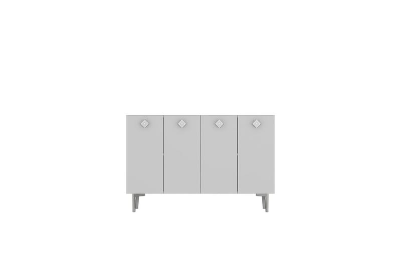 Sylas Konsollbord 120x120 cm - Hvit/Sølv - Møbler - Bord - Avlastningsbord & sidobord - Konsollbord & gangbord