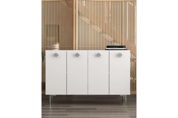 Sylas Konsollbord 120x120 cm - Hvit/Sølv - Møbler - Bord - Avlastningsbord & sidobord - Konsollbord & gangbord