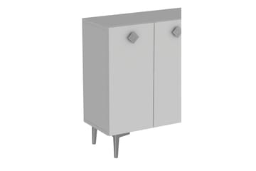 Sylas Konsollbord 120x120 cm - Hvit/Sølv - Møbler - Bord - Avlastningsbord & sidobord - Konsollbord & gangbord