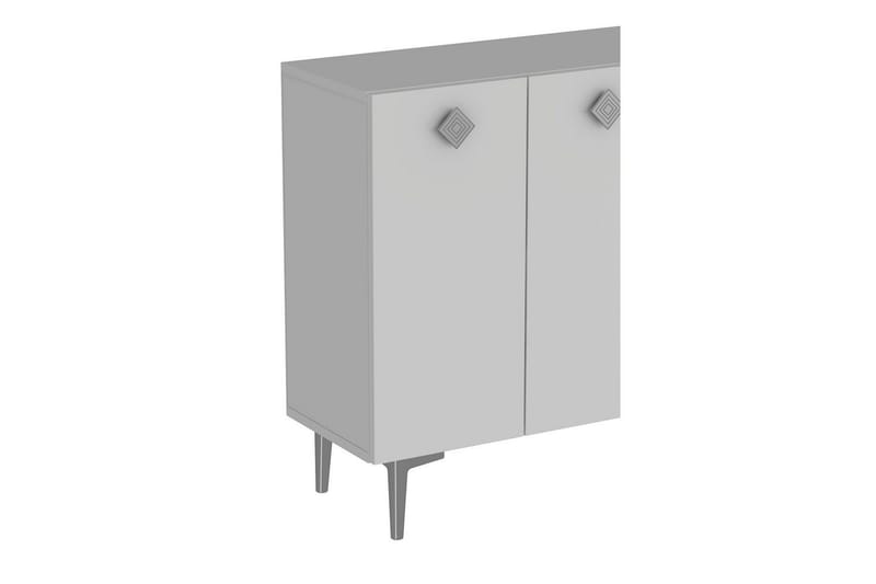 Sylas Konsollbord 120x120 cm - Hvit/Sølv - Møbler - Bord - Avlastningsbord & sidobord - Konsollbord & gangbord