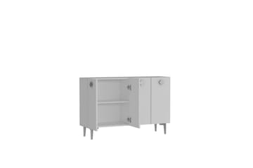 Sylas Konsollbord 120x120 cm - Hvit/Sølv - Møbler - Bord - Avlastningsbord & sidobord - Konsollbord & gangbord