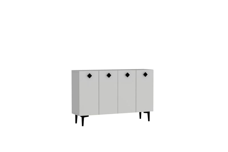 Sylas Konsollbord 120x120 cm - Hvit/Svart - Møbler - Bord - Avlastningsbord & sidobord - Konsollbord & gangbord