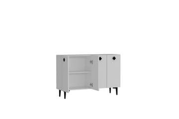 Sylas Konsollbord 120x120 cm - Hvit/Svart - Møbler - Bord - Avlastningsbord & sidobord - Konsollbord & gangbord