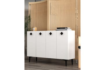 Sylas Konsollbord 120x120 cm - Hvit/Svart - Møbler - Bord - Avlastningsbord & sidobord - Konsollbord & gangbord