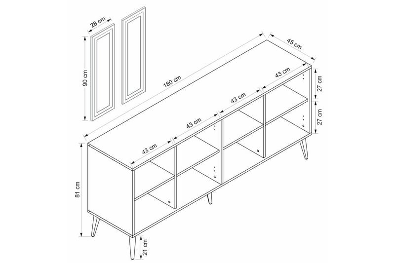 Syrri Konsollbord 180 cm - Sandstein - Møbler - Bord - Avlastningsbord & sidobord - Konsollbord & gangbord