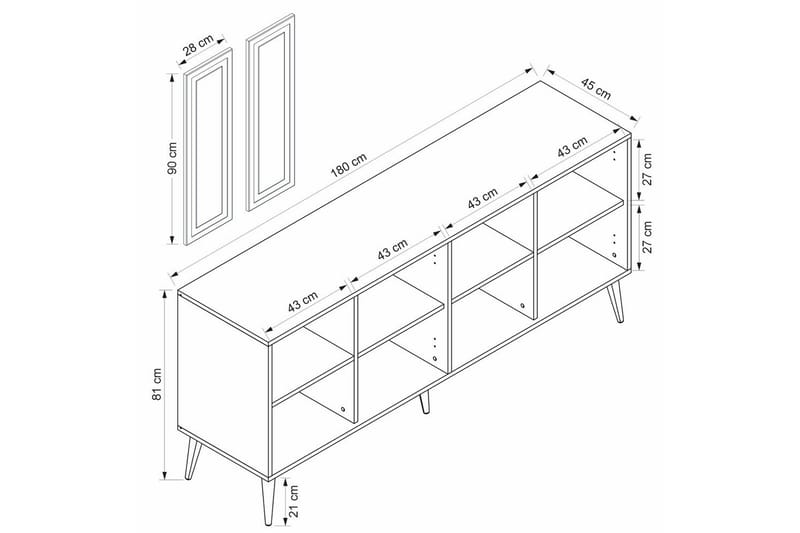 Syrri Konsollbord 180 cm - Sandstein - Møbler - Bord - Avlastningsbord & sidobord - Konsollbord & gangbord