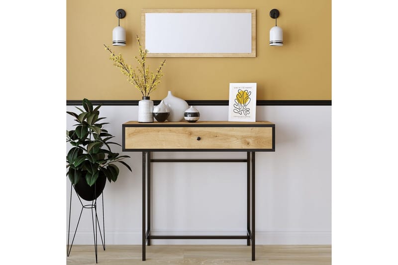 Taharoa Konsollbord 100 cm - Eik/Sort - Møbler - Bord - Avlastningsbord & sidobord - Konsollbord & gangbord