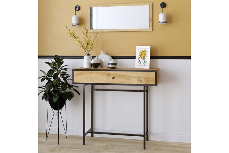 Taharoa Konsollbord 100 cm - Eik/Sort - Møbler - Bord - Avlastningsbord & sidobord - Konsollbord & gangbord