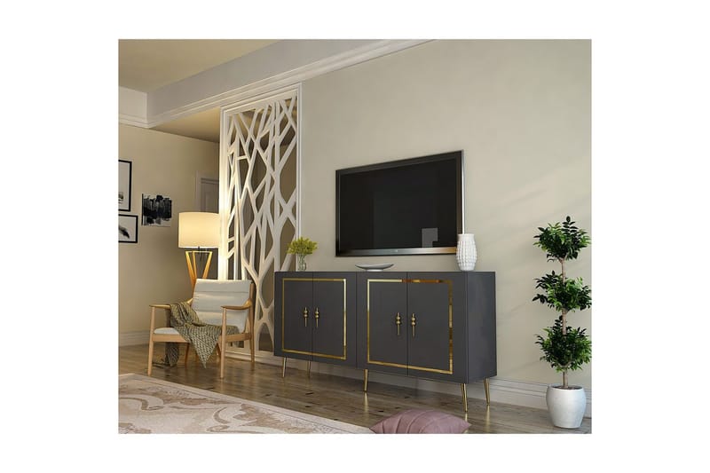 Talon Konsollbord 150 cm - Antrasitt/Gull - Møbler - Bord - Avlastningsbord & sidobord - Konsollbord & gangbord