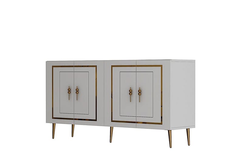 Talon Konsollbord 150 cm, Hvit/Gull