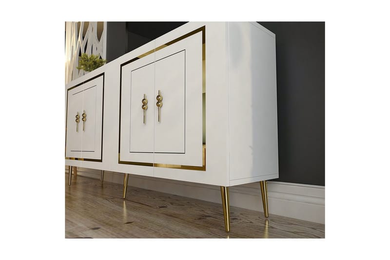 Talon Konsollbord 150 cm - Hvit/Gull - Møbler - Bord - Avlastningsbord & sidobord - Konsollbord & gangbord