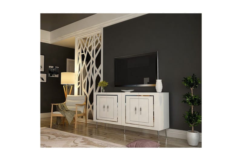 Talon Konsollbord 150 cm - Hvit/Sølv - Møbler - Bord - Avlastningsbord & sidobord - Konsollbord & gangbord