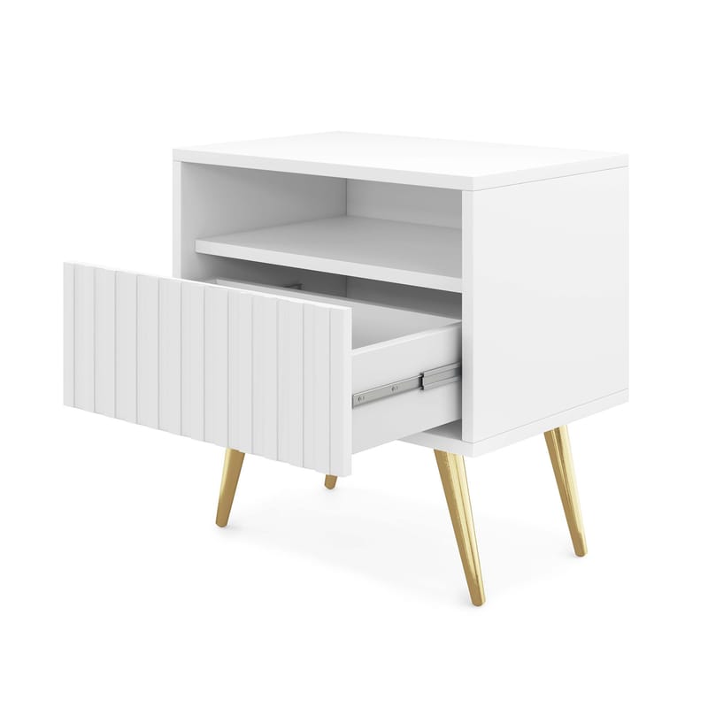 Tapas Nattbord 48 cm - Hvit - Møbler - Bord - Avlastningsbord & sidobord - Sengebord & nattbord