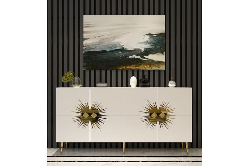 Tari Konsollbord 150 cm - Bronse/Hvit - Møbler - Bord - Avlastningsbord & sidobord - Konsollbord & gangbord