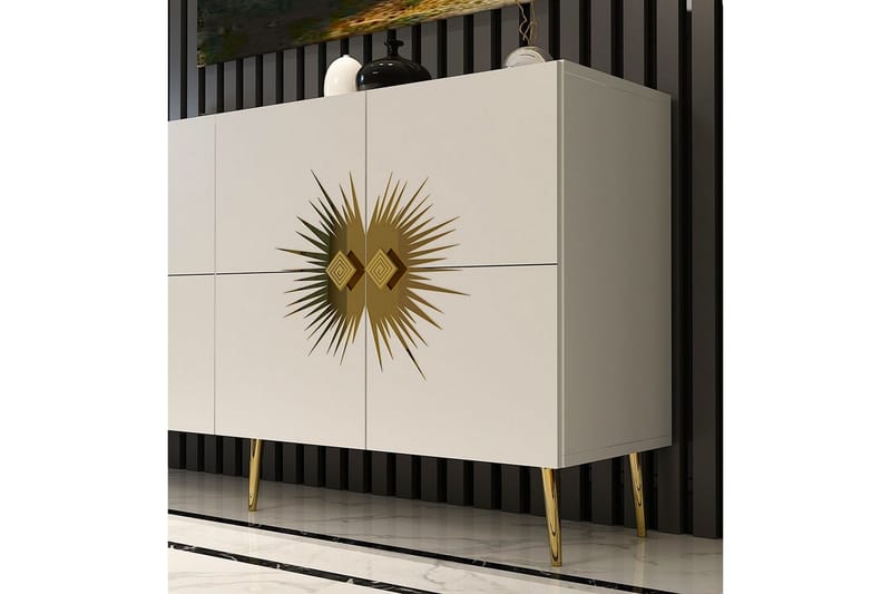 Tari Konsollbord 150 cm - Bronse/Hvit - Møbler - Bord - Avlastningsbord & sidobord - Konsollbord & gangbord