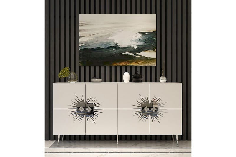 Tari Konsollbord 150 cm - Hvit/Sølv - Møbler - Bord - Avlastningsbord & sidobord - Konsollbord & gangbord