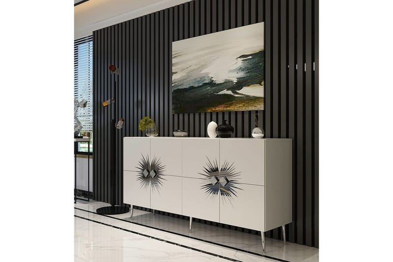 Tari Konsollbord 150 cm - Hvit/Sølv - Møbler - Bord - Avlastningsbord & sidobord - Konsollbord & gangbord