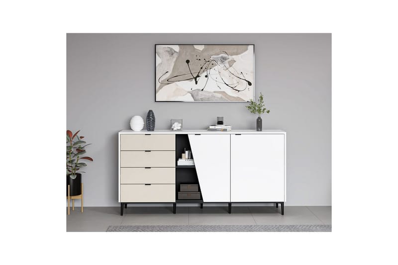 Tarnen Konsollbord 180 cm - Svart/Sand/Hvit - Møbler - Bord - Avlastningsbord & sidobord - Konsollbord & gangbord