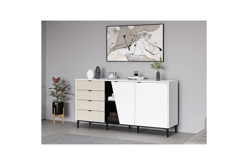 Tarnen Konsollbord 180 cm - Svart/Sand/Hvit - Møbler - Bord - Avlastningsbord & sidobord - Konsollbord & gangbord
