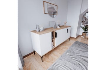 Tarz Konsollbord 180 cm - Eik/Hvit - Møbler - Bord - Avlastningsbord & sidobord - Konsollbord & gangbord