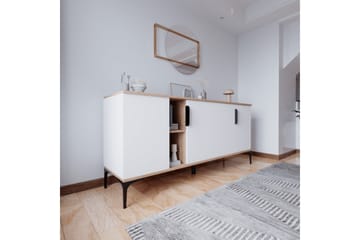 Tarz Konsollbord 180 cm - Eik/Hvit - Møbler - Bord - Avlastningsbord & sidobord - Konsollbord & gangbord