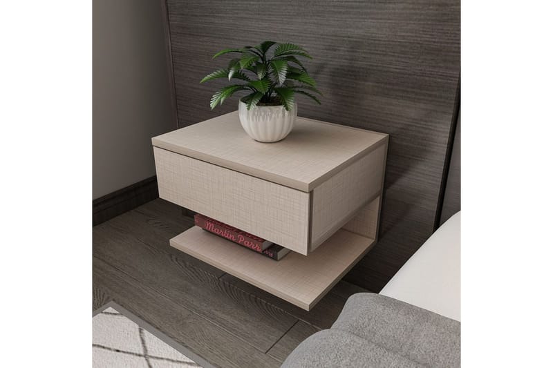 Telo Nattbord 45 cm - Beige - Møbler - Bord - Avlastningsbord & sidobord - Sengebord & nattbord