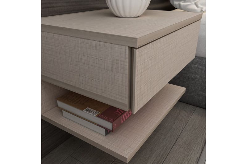 Telo Nattbord 45 cm - Beige - Møbler - Bord - Avlastningsbord & sidobord - Sengebord & nattbord
