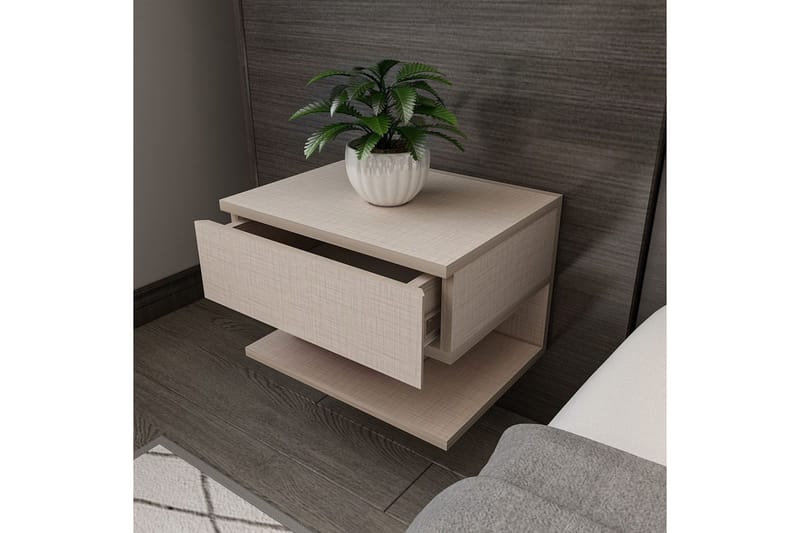 Telo Nattbord 45 cm - Beige - Møbler - Bord - Avlastningsbord & sidobord - Sengebord & nattbord