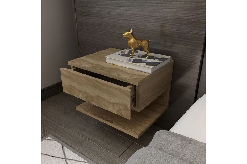 Telo Nattbord 45 cm - Eik - Møbler - Bord - Avlastningsbord & sidobord - Sengebord & nattbord