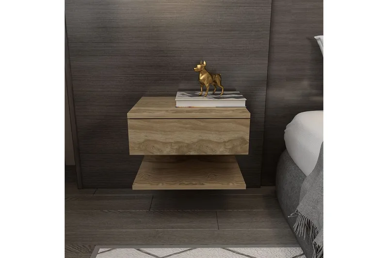 Telo Nattbord 45 cm - Eik - Møbler - Bord - Avlastningsbord & sidobord - Sengebord & nattbord