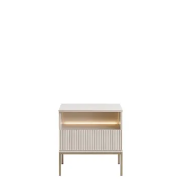 Tenorio Nattbord 54 cm - Beige - Møbler - Bord - Avlastningsbord & sidobord - Sengebord & nattbord