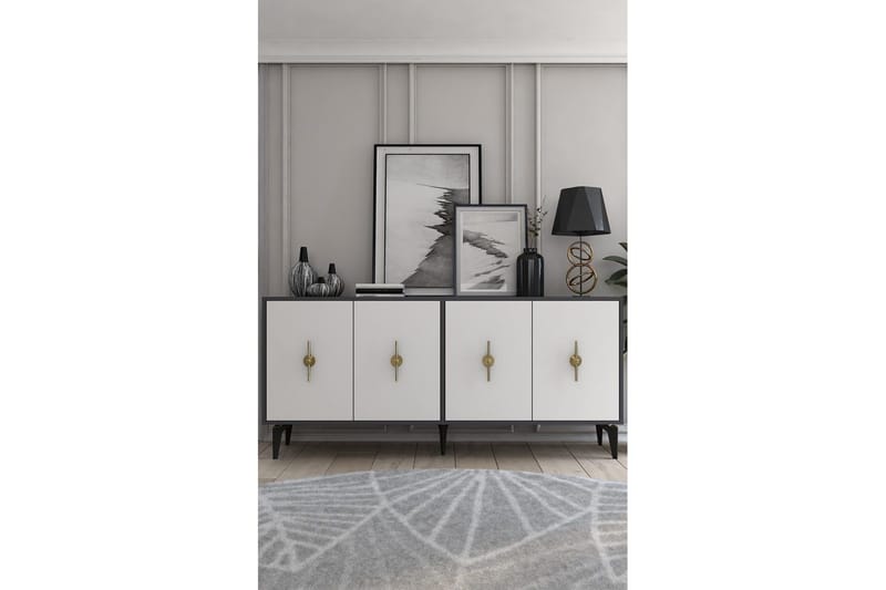 Thylen Konsollbord 180 cm - Antrasitt/Hvit - Møbler - Bord - Avlastningsbord & sidobord - Konsollbord & gangbord