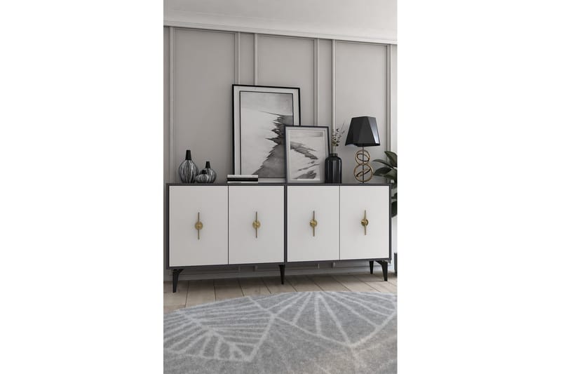 Thylen Konsollbord 180 cm - Antrasitt/Hvit - Møbler - Bord - Avlastningsbord & sidobord - Konsollbord & gangbord